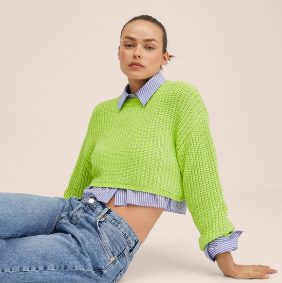 MANGO Cotton cropped sweater - Picture 2 of 3